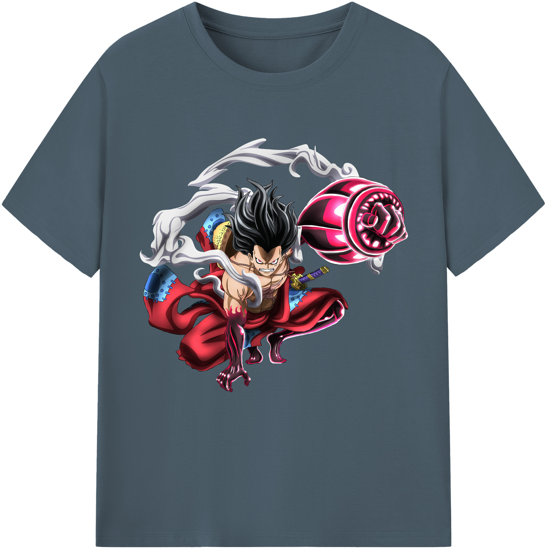 ワンピース モンキー・D・ルフィ ONE PIECE Monkey D. Luffy 綿100％半袖Tシャツ（フロントプリント）